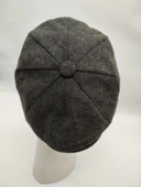 İnce Balık Sırtı Erkek Klasik Kasket Sekiz Parça Yeşil Renk - 9