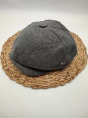 Erkek Klasik Kasket Sekiz Parça Gri Renk - 1