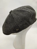 İnce Balık Sırtı Erkek Klasik Kasket Sekiz Parça Yeşil Renk - 5