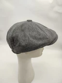 Erkek Klasik Kasket Sekiz Parça Gri Renk - 3