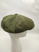 Kadife Kumaş Klasik Erkek Kasket Modern Tarz Yeşil Renk - 3