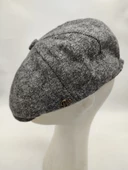 İnce Balık Sırtı Erkek Klasik Kasket Sekiz Parça Gri Renk - 4