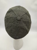 Çizgili Modern Erkek Klasik Kasket Yeşil Renk - 4