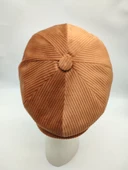 Kadife Kumaş Klasik Erkek Kasket Modern Tarz Taba Renk - 9