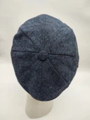 İnce Balık Sırtı Erkek Klasik Kasket Sekiz Parça Lacivert Renk - 4