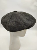 İnce Balık Sırtı Erkek Klasik Kasket Sekiz Parça Yeşil Renk - 8