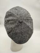 İnce Balık Sırtı Erkek Klasik Kasket Sekiz Parça Gri Renk - 5