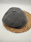 Erkek Klasik Kasket Sekiz Parça Gri Renk - 2