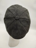 İnce Balık Sırtı Erkek Klasik Kasket Sekiz Parça Yeşil Renk - 4