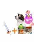 Evcil Hayvan Mini Silikon Meme besleme ucu 1 adet silikon uç ve 1 adet yavru köpek süt tozu hediyeli - 1