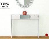 Bayz Beyaz Dresuar Konsol 2 Dolaplı Radyatör - Petek Üstü Dolap (En Çok Satanlar) - 1