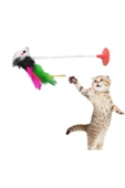 kedi fare oyuncağı vantuzlu - 1