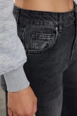 Stil Kadın Moda Denim Kot Pantolon Uzun Geniş Paça Yüksek Bel Ekstra Palazzo Jeans - 2