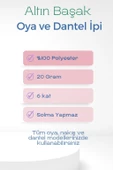 3 Adet Altınbaşak Oya ve Dantel İpi 20 gr - Royaleks - No: 047 - 2