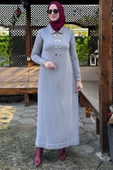 Sema Triko Elbise Gri thumbnail 1