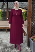 Ecem Bordo Triko Elbise thumbnail 5
