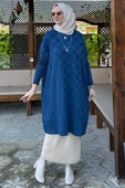 Arzu Triko Tunik İndigo - 1