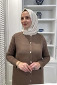 Manolya Sütlü Kahve Triko Hırka - 2