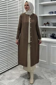 Manolya Sütlü Kahve Triko Hırka - 1