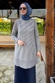 Bilge Triko Tunik Gri - 2