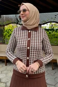 Kazayağı Triko Hırka Takım Kahve - 2