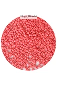 Pembe Renk 4 mm Yaklaşık 220 adet/20 gram Cam Boncuk Oya Yazma Bileklik ve Kolye - 1