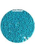 Turquaz Mavi Renk 4 mm Yaklaşık 1100 adet / 100 gram Cam Boncuk Oya Yazma Bileklik ve Kolye - 1