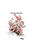 Açık Kırmızı 15 x 5 mm Dantel Oya Yazma Halhal Abiye Lazer Kesim Pul 600 adet / 24 gram - 1