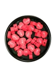 30 Adet 10 mm Polimer Kil Fimo Boncuk Takı Bileklik + 1 Metre Lastikli Misina Hediye - Kalp Love - 3