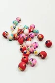 30 Adet 10 mm Polimer Kil Fimo Boncuk Takı Bileklik + 1 Metre Lastikli Misina Hediye - Desenli Yuvarlak - 2