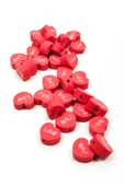30 Adet 10 mm Polimer Kil Fimo Boncuk Takı Bileklik + 1 Metre Lastikli Misina Hediye - Kalp Love - 2