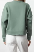 Tarz Regular Bisiklet Yaka Düşük Kol Regular Normal Kalıp Örme Sweatshirt - 4