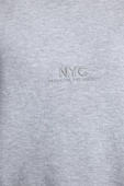 Oversize Bisiklet Yaka Düşük Kol Uzun Slogan Nakışlı Kalıp Kalın İçi Polarlı Örme Sweatshirt - 3