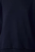 Tarz Bol Bisiklet Yaka Düşük Kol Uzun Kalın İçi Polarlı Geniş Kalıp Örme Sweatshirt - 3