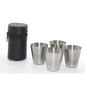 Deri Kılıflı 4'Lü Shot Bardak Seti - 2