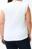 Moda Büyük Beden Bisiklet Yaka Örme Regular Hayvan Desenli Desen Casual Günlük Regular Kısa Kol Bluz - 5