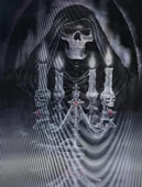5d Elmas Boyama 3 Farklı Resim Değişenli Halloween İskelet Tablosu 30x40 Cm - 4