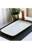 Gönül 33cm Beyaz Gold Servis Meze Tabağı G2808 - 1