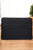 Çizgili Su Geçirmez Macbook Air Pro 15.6 & 16 İnç Siyah Laptop Tablet Kılıfı - 4