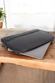 Macbook Air Pro 13 & 13.3 İnç Hakiki Deri Lacivert Laptop Kılıfı - 3
