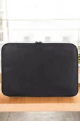 Macbook Air Pro 13 & 13.3 İnç Hakiki Deri Siyah Laptop Kılıfı - 1