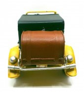 Dekoratif Metal Klasik Sarı Araba - 5