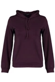 Tarz Regular Kapüşonlu Standart Kol Regular Basic İnce Örme Sweatshirt - 6