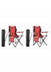 Sportlife Evolite Nature Katlanabilir Kamp Koltuğu 2li Set Kırmızı - 1