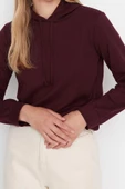 Tarz Regular Kapüşonlu Standart Kol Regular Basic İnce Örme Sweatshirt - 2
