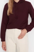 Tarz Regular Kapüşonlu Standart Kol Regular Basic İnce Örme Sweatshirt - 1
