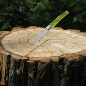 1 Adet Plastik Saplı Bıçak Çakı Soğuk Aşı Macunu Profesyonel Çelik Tepeli Uç Bağ Ağaç Budama Bıçağı - 3