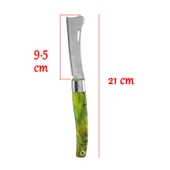 1 Adet Plastik Saplı Bıçak Çakı Soğuk Aşı Macunu Profesyonel Çelik Tepeli Uç Bağ Ağaç Budama Bıçağı - 2