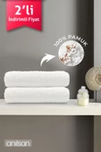 2'li Çizgili El Havlusu - 50x90 Cm, 180gr, %100 Pamuk, Spa Ve Otel Havlusu, Günlük Kullanıma Uygun - 1
