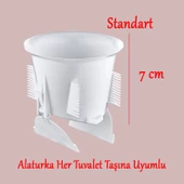 Gider Kapak WC Matik Koku ve Haşere Önleyici Alaturka Tuvalet Kapağı Plastik Beyaz Renk - 2